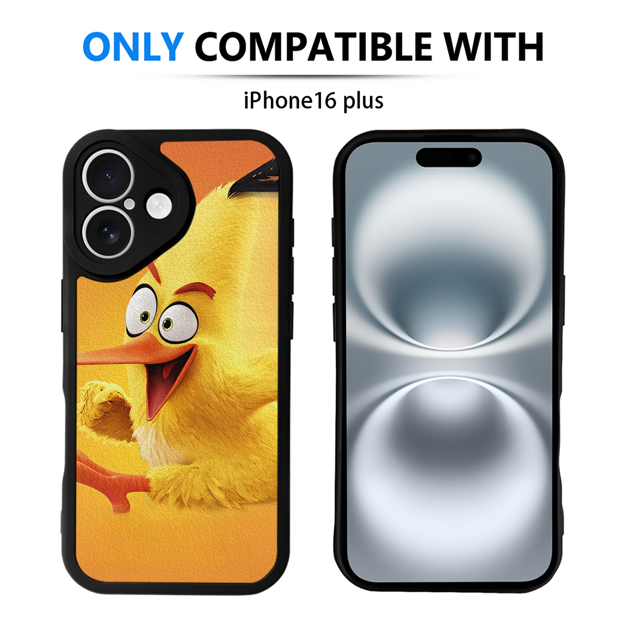 （画像用） Angry Birds アングリーバード 【iPhone 16シリーズ対応】シリコンスマホケース（レザー調） 材質：シリコン